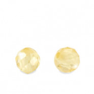 Cubic Zirconia beads 4mm Sunflower yellow